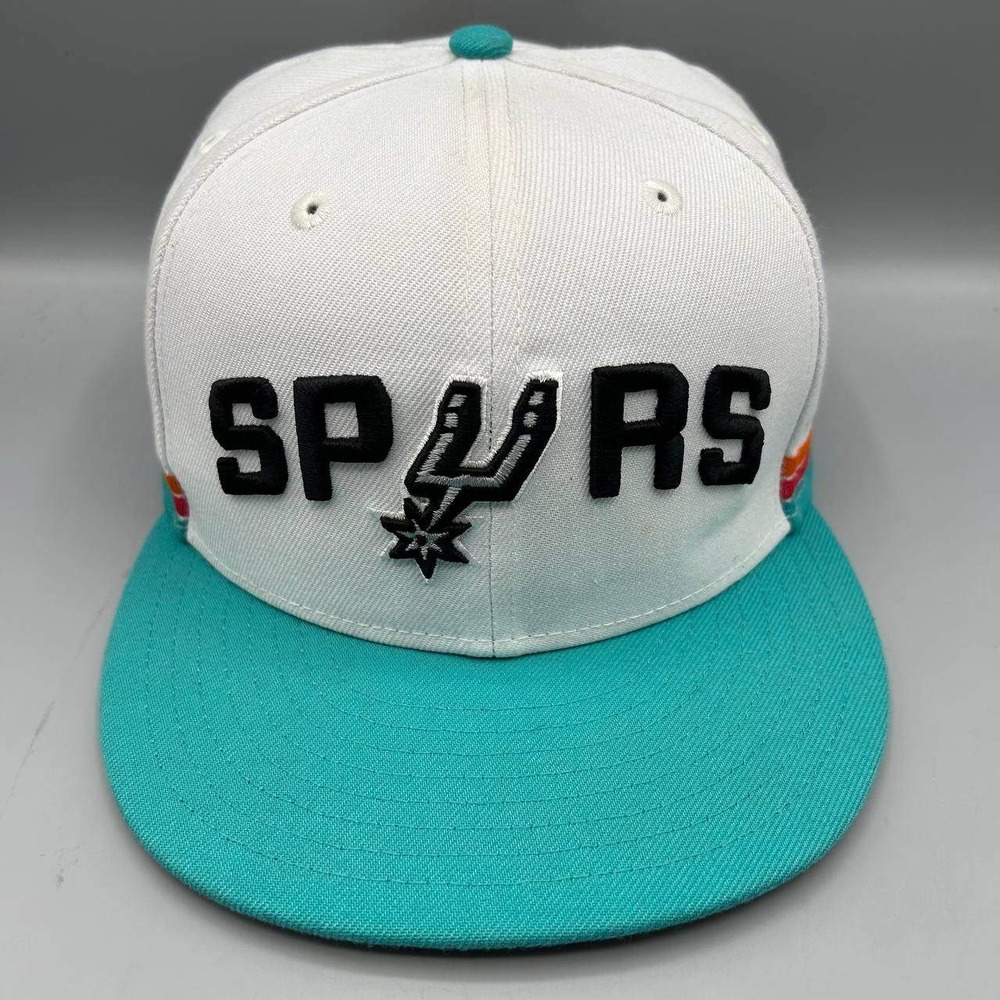 San Antonio Spurs NBA Hat Men White Blue 9Fifty New Era Snap Back Cap